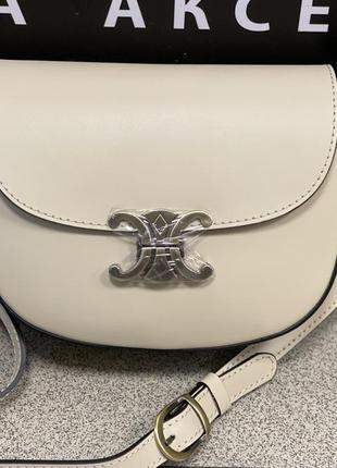 Сумка бежева шкіряна кремова сумка жіноча нюдова сумка італійська virginia conti3 фото