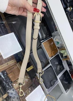 Сумка бежева шкіряна кремова сумка жіноча нюдова сумка італійська virginia conti5 фото