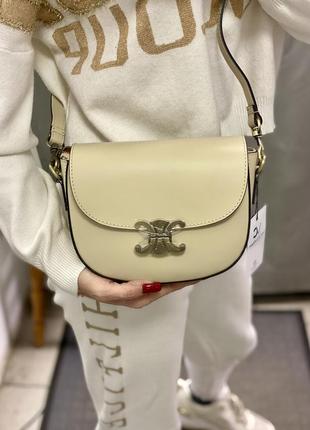 Сумка бежева шкіряна кремова сумка жіноча нюдова сумка італійська virginia conti8 фото