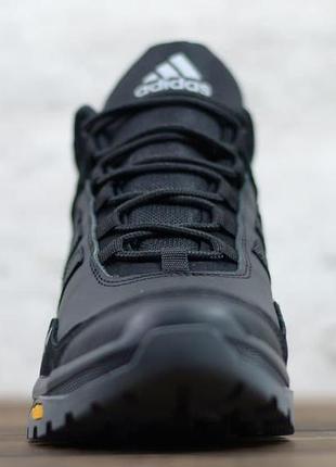 Мужские зимние кроссовки кожаные adidas terrex натуральная кожа утепленные шерстью адидас черные6 фото
