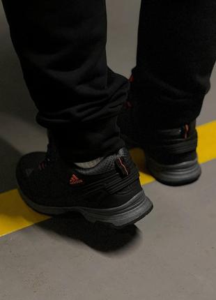 Кроссовки мужские зимние серые adidas gore-tex winter термо на меху натуральный нубук9 фото