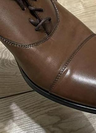 Кожаные мужские туфли оксфорды zara3 фото