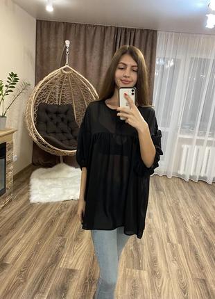Блуза блузка новая черная dimanaf