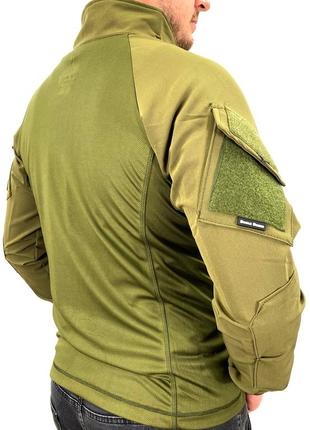 Сорочка чоловіча тактична бойова з довгим рукавом, футболка армійська для військових та армії зсу, хакі m3 фото