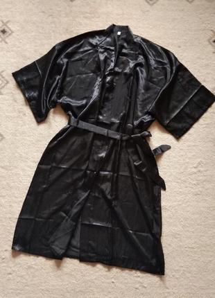 52-56р. (20) атласный халат кимоно на запах max hsuan2 фото