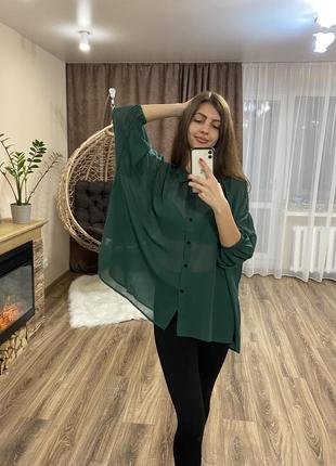 Блуза блузка нова темно зелена dimanaf3 фото
