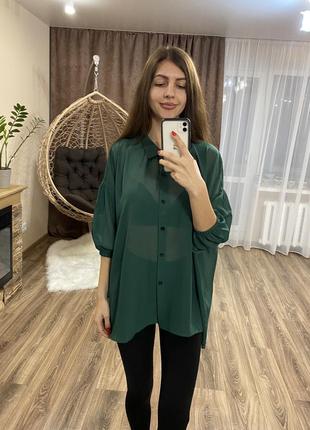 Блуза блузка нова темно зелена dimanaf2 фото