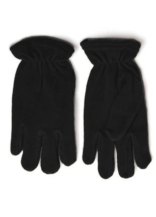Теплі зимові флісові військові рукавички, рукавички для військових зсу чорні, армійські рукавички