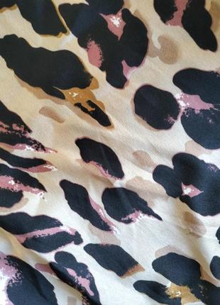 Платье атласное миди леопард4 фото