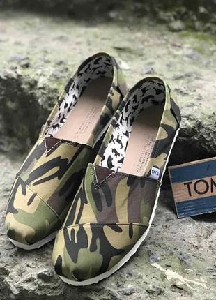 Мужские камуфляжные летние текстильные эспадрильи toms