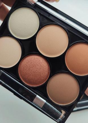 Палитра для контуринга лица 6 оттенков