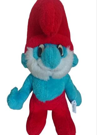 Винтажная плюшевая игрушка peyo papa smurf папа смурф vintage 80х 42см