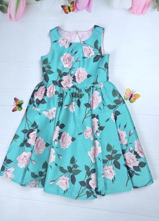 Гарна нарядна сукня в квітковий принт2 фото