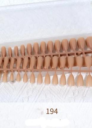Камуфлирующие гелевые типсы для наращивания ногтей: молочные, розовые, бежевые. форма миндаль.3 фото