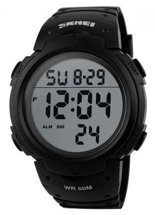 Часы мужские спортивные водостойкие skmei 1068 (скмей), черные ( код: ibw274b )