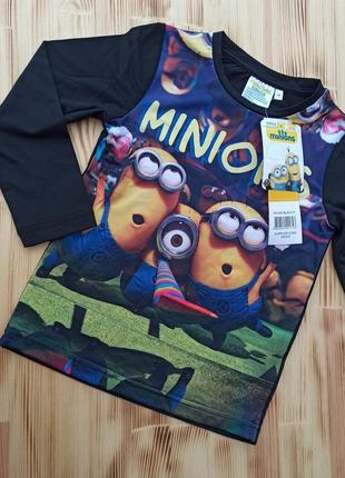 #розпродаж. #лонгслів, кофточка minions для хлопчика на зріст 98 см і 104 см(3 і 4 роки).  тканина дайвінг.1 фото