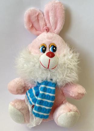 Мягкая игрушка зайка розовый кролик заяц