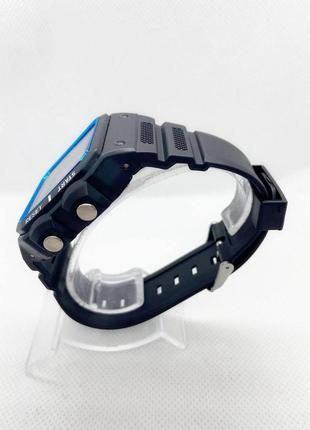 Часы наручные спортивные влагостойкие lasika sports w-f117 черные с синим ( код: ibw877bz )4 фото