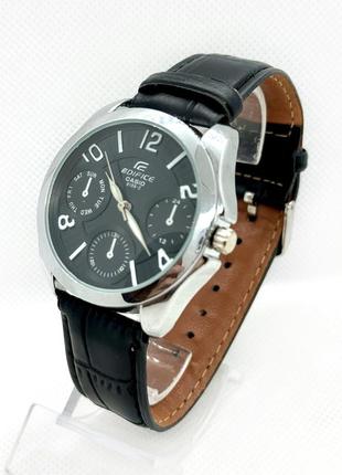 Мужские наручные часы edifice 8159g серебро с черным ремешком ( код: ibw889sb )1 фото