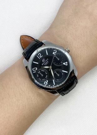 Мужские наручные часы edifice 8159g серебро с черным ремешком ( код: ibw889sb )5 фото