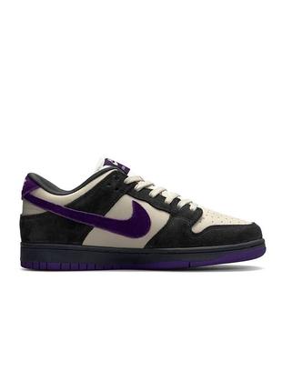 Nike sb dunk low x otomo katsuhiro grey purple2 фото