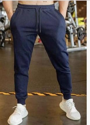 Стильные спортивные мужские брюки синий