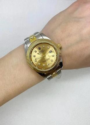 Наручний годинник чоловічий комбінований із золотистим циферблатом ( код: ibw263syy )5 фото