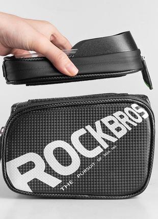 Велосипедна сумка на раму rockbros ( рокброс) для телефону до 6,2" ( код: ibv006b )2 фото