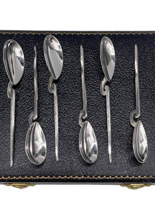 Набор серебряных ложек.
англия, г. бирмингем, william suckling ltd, 1957 год.3 фото