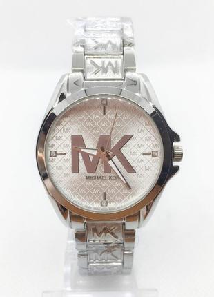 Часы женские наручные в стиле mісhаеl коrs (майкл корс), серебристые ( код: ibw379s )