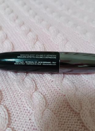 Туш для вій kiko maxi mod volume & definition mascara2 фото