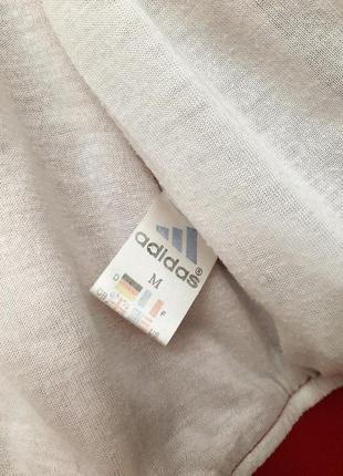 Adidas спортивная куртка красная три полосы белые на подкладке женская не трикотаж м 46 48 кофта10 фото