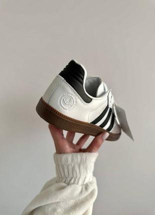 Кроссовки adidas samba white / black gum premium7 фото