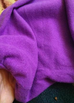 Лавандовый  мягкий  свитер с рукавом фонарик кашемир ангора шерсть