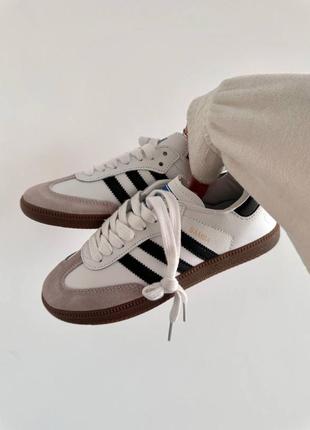 Кросівки adidas samba white / black gum premium2 фото