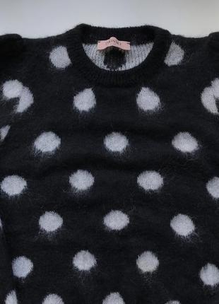 Мохеровый свитер в горошки twinset полушерсть6 фото