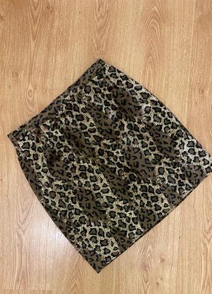 Трендовая леопардовая юбка1 фото
