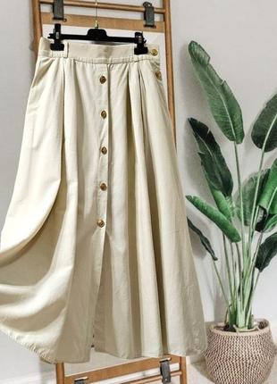 Длинная юбка-шорты песочного цвета country casuals2 фото