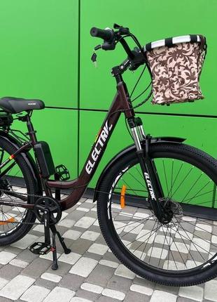 Электровелосипед cubic-bike electric 29" бордовый 500ватт 10.4 ач 48в в багажнике