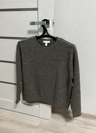 Серо-коричневый хаки свитер от h&amp;m размер м
