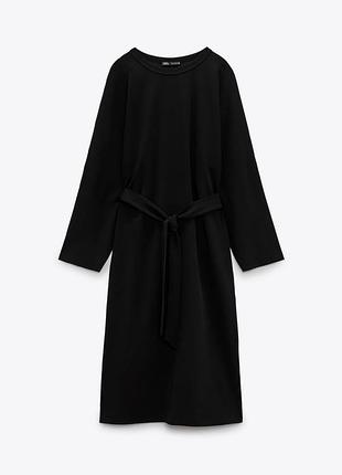 Плаття сукня чорна міді зара zara