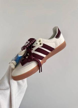 Женские кроссовки адидас самба премиум / adidas samba x walles bonner white pony premium6 фото