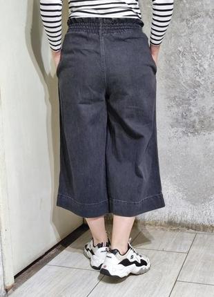Кюлоты юбка брюки бермуды штани джинсы широкие свободные прямые высокая посадка9 фото