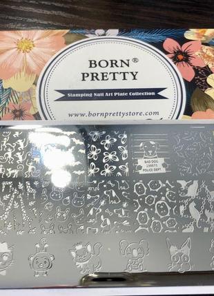 Фирменная пластина трафарет для стемпинга born pretty
