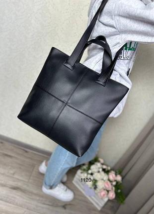 Жіноча стильна та якісна сумка шоппер зі штучної шкіри темна пудра8 фото