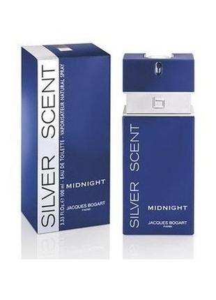 Туалетная вода элитная мужская спрей jacques bogart silver scent midnight 100 мл парфюм для мужчин франция2 фото