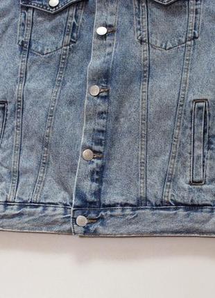 Стильная джинсовая куртка с washed - эффектом от new look men4 фото