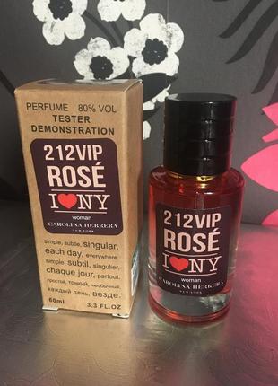 Парфюмированная вода carolina herrera 212 vip rose i love ny