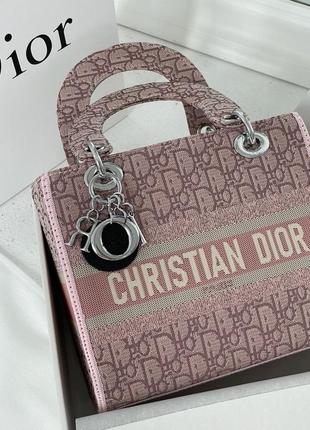 👜 christian dior lady d-lite pink total8 фото