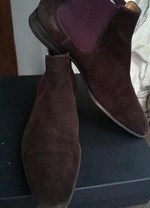 Paul smith - замшевые ботинки-челси размер 41 (27 см)4 фото